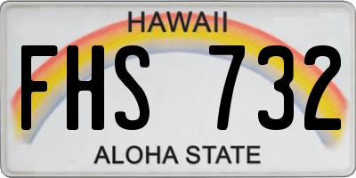 HI license plate FHS732