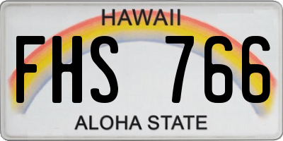HI license plate FHS766