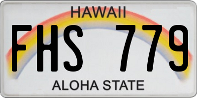 HI license plate FHS779