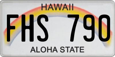 HI license plate FHS790