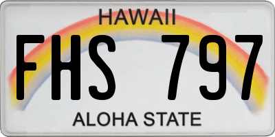 HI license plate FHS797