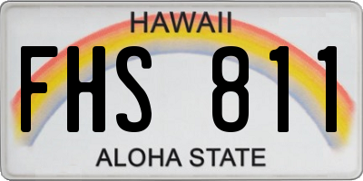 HI license plate FHS811