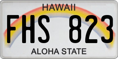 HI license plate FHS823