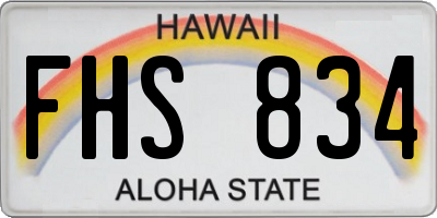 HI license plate FHS834