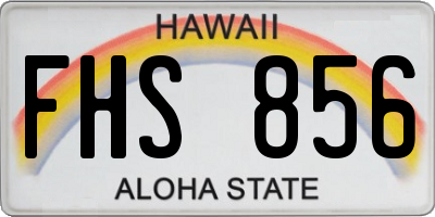 HI license plate FHS856