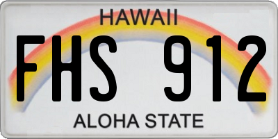 HI license plate FHS912