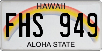 HI license plate FHS949