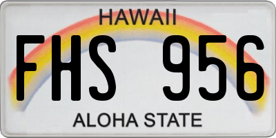 HI license plate FHS956