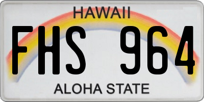 HI license plate FHS964
