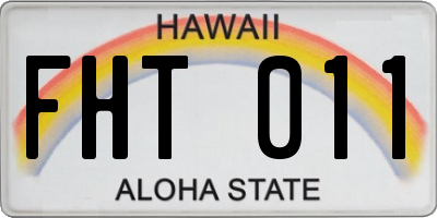 HI license plate FHT011