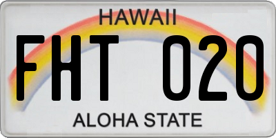 HI license plate FHT020