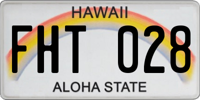 HI license plate FHT028
