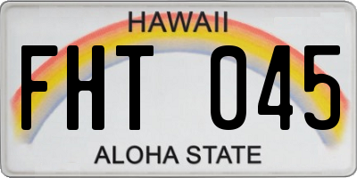 HI license plate FHT045