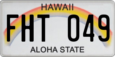HI license plate FHT049