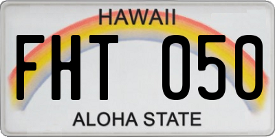 HI license plate FHT050