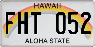 HI license plate FHT052