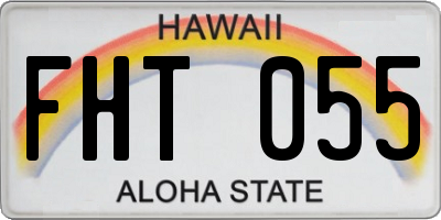 HI license plate FHT055