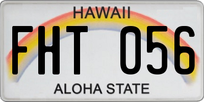 HI license plate FHT056