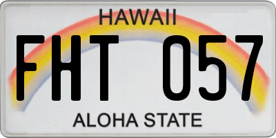 HI license plate FHT057