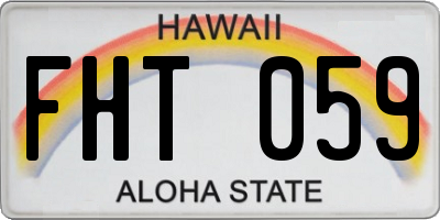 HI license plate FHT059