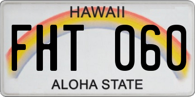 HI license plate FHT060