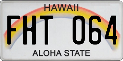 HI license plate FHT064