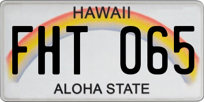 HI license plate FHT065