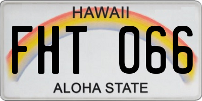 HI license plate FHT066
