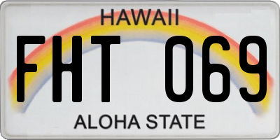 HI license plate FHT069