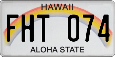HI license plate FHT074