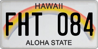 HI license plate FHT084