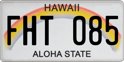 HI license plate FHT085