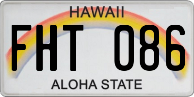 HI license plate FHT086