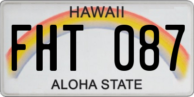 HI license plate FHT087