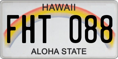HI license plate FHT088