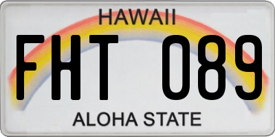 HI license plate FHT089