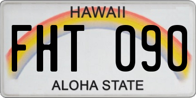 HI license plate FHT090