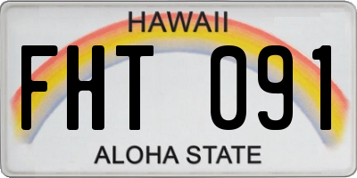 HI license plate FHT091