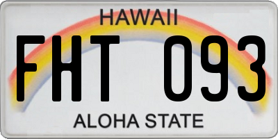 HI license plate FHT093