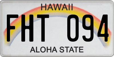 HI license plate FHT094