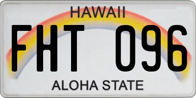 HI license plate FHT096