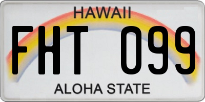 HI license plate FHT099