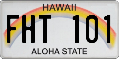 HI license plate FHT101