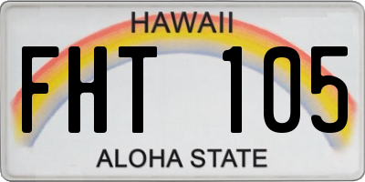 HI license plate FHT105