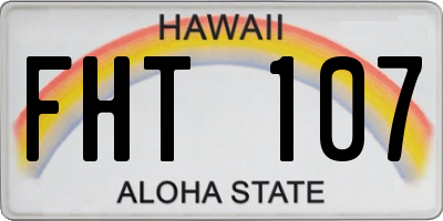HI license plate FHT107