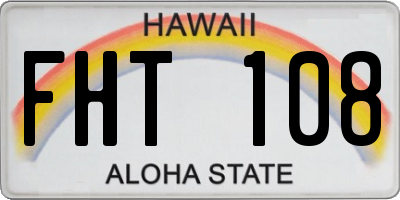 HI license plate FHT108