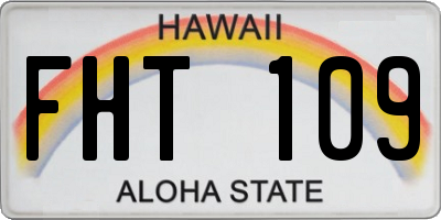 HI license plate FHT109
