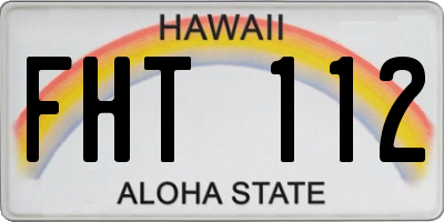 HI license plate FHT112