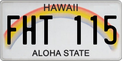 HI license plate FHT115