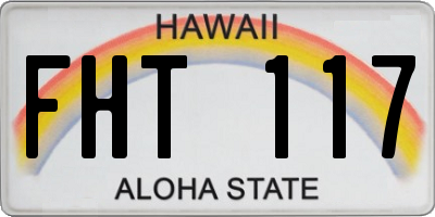 HI license plate FHT117